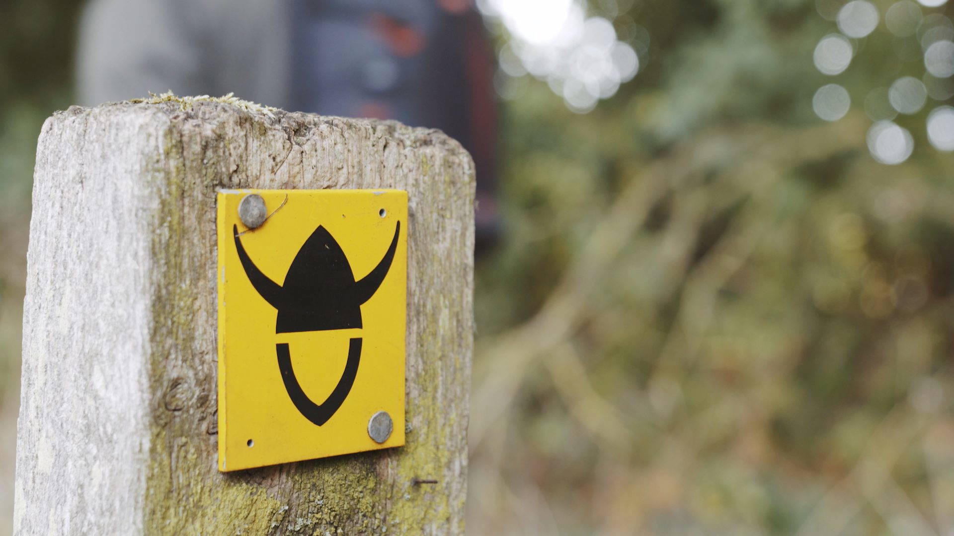 Viking Way sign close up
